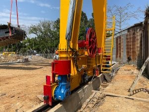 double girder gantry crane in operation